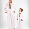 Moroccan Collar Jellabiya Set For Father & Son