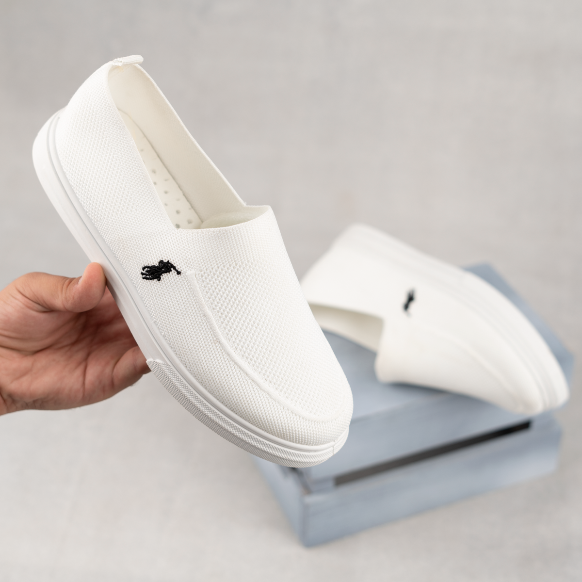 Polo Knit Slip-On Shoes