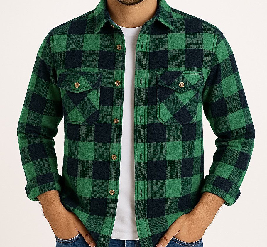 Classic Plaid Wool Shirt