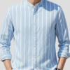 Mandarin Striped Oxford Shirt